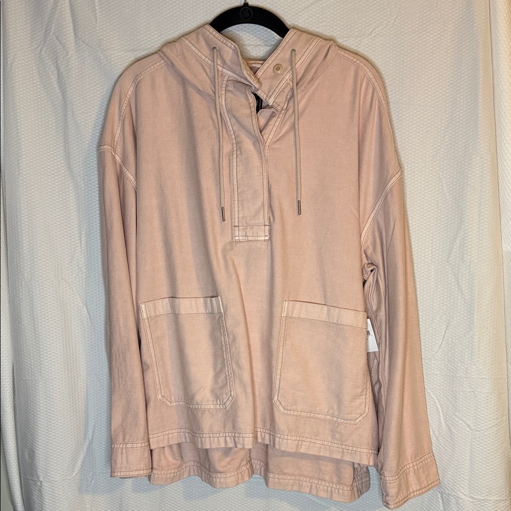 GAP Dull Rose 100% Cotton Anorak Button-Up Jacket NWT Size Medium